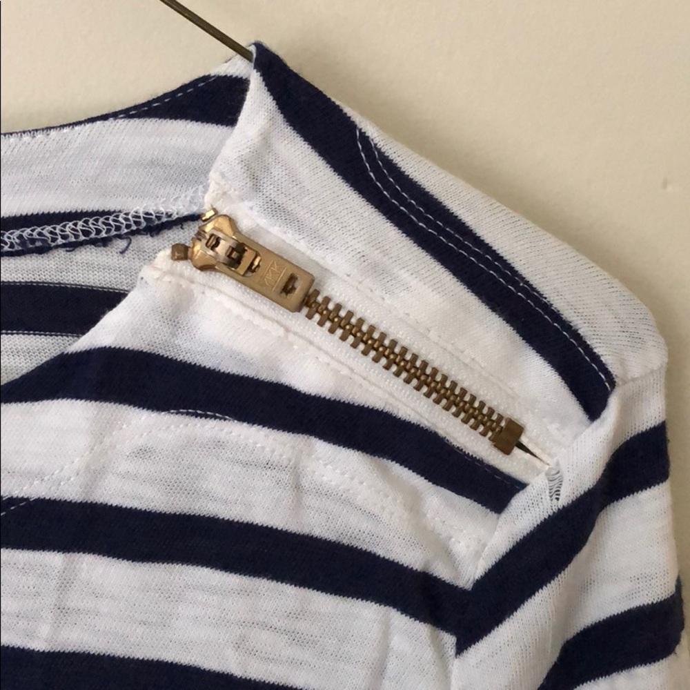 J.Crew long sleeve with Zipper shoulder